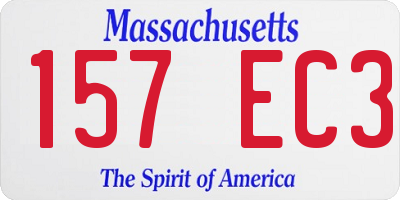 MA license plate 157EC3