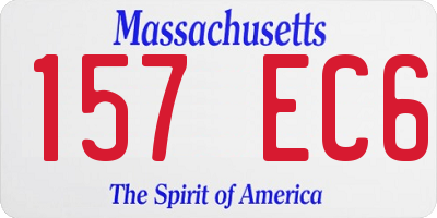 MA license plate 157EC6