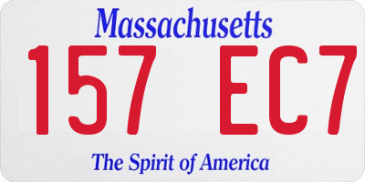 MA license plate 157EC7