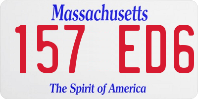 MA license plate 157ED6