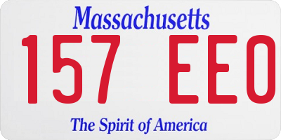 MA license plate 157EE0