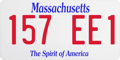 MA license plate 157EE1