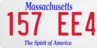 MA license plate 157EE4
