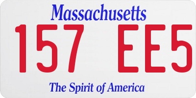 MA license plate 157EE5