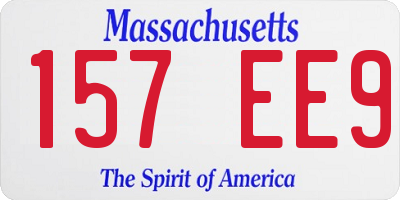 MA license plate 157EE9