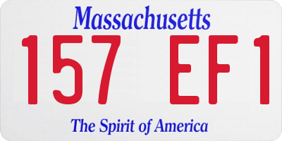 MA license plate 157EF1
