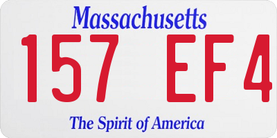 MA license plate 157EF4