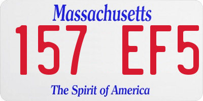MA license plate 157EF5
