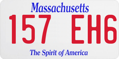 MA license plate 157EH6