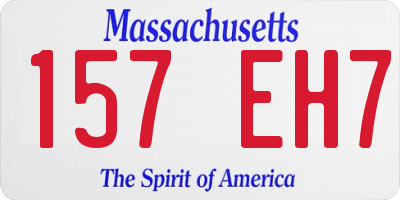 MA license plate 157EH7