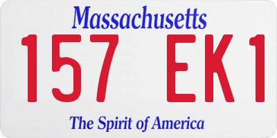 MA license plate 157EK1