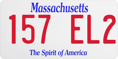 MA license plate 157EL2