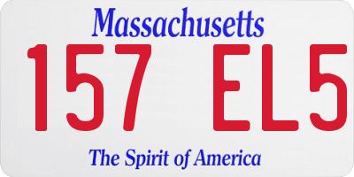 MA license plate 157EL5