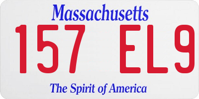 MA license plate 157EL9