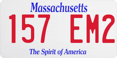 MA license plate 157EM2