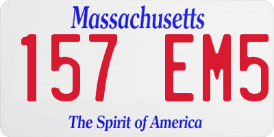 MA license plate 157EM5