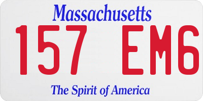 MA license plate 157EM6