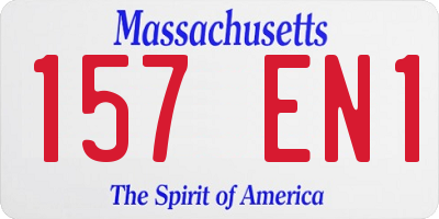 MA license plate 157EN1