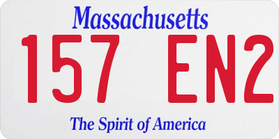 MA license plate 157EN2