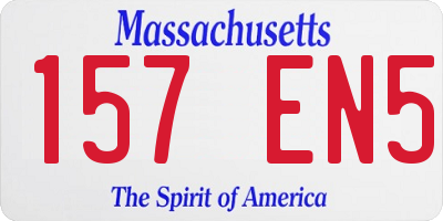 MA license plate 157EN5