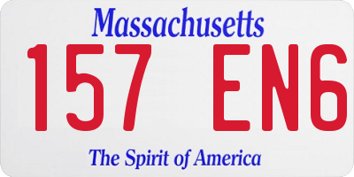 MA license plate 157EN6