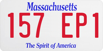 MA license plate 157EP1