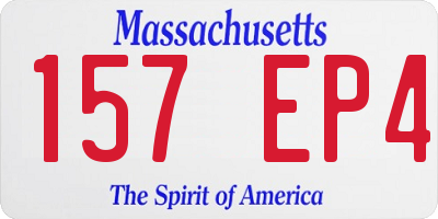 MA license plate 157EP4