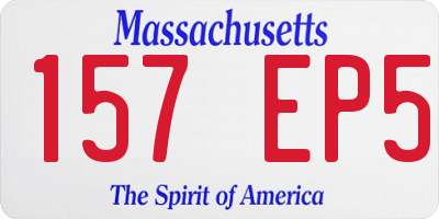 MA license plate 157EP5