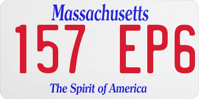 MA license plate 157EP6