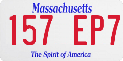 MA license plate 157EP7