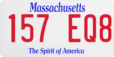 MA license plate 157EQ8
