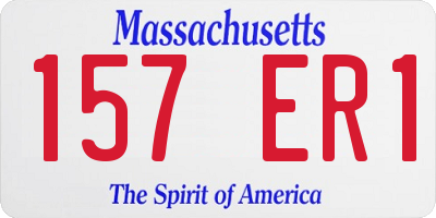 MA license plate 157ER1