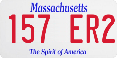 MA license plate 157ER2