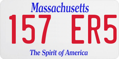 MA license plate 157ER5