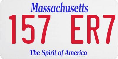 MA license plate 157ER7