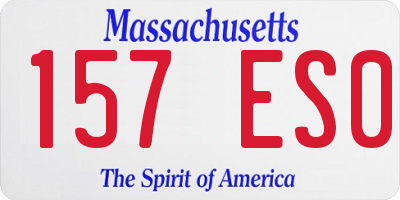 MA license plate 157ES0