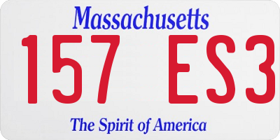 MA license plate 157ES3