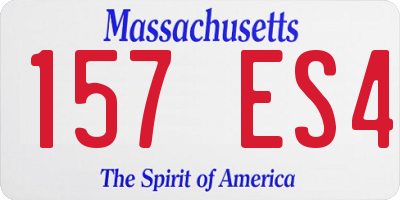 MA license plate 157ES4