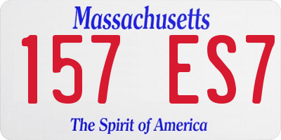 MA license plate 157ES7