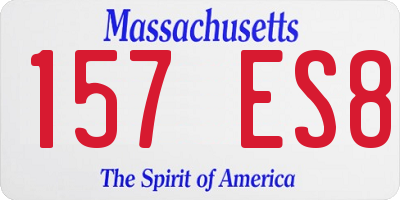 MA license plate 157ES8