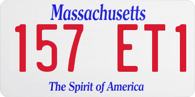MA license plate 157ET1