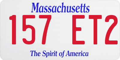 MA license plate 157ET2