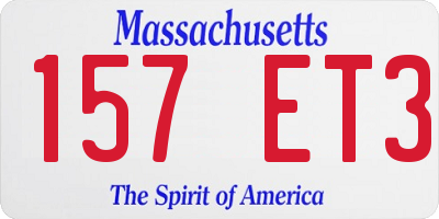 MA license plate 157ET3