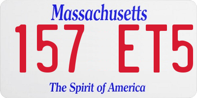 MA license plate 157ET5