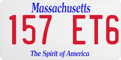 MA license plate 157ET6