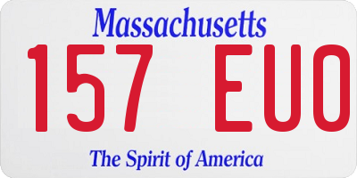 MA license plate 157EU0