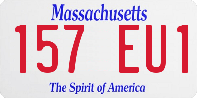 MA license plate 157EU1