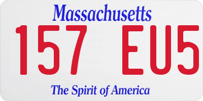 MA license plate 157EU5