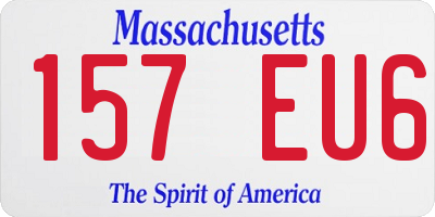 MA license plate 157EU6