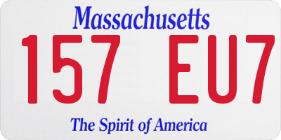 MA license plate 157EU7
